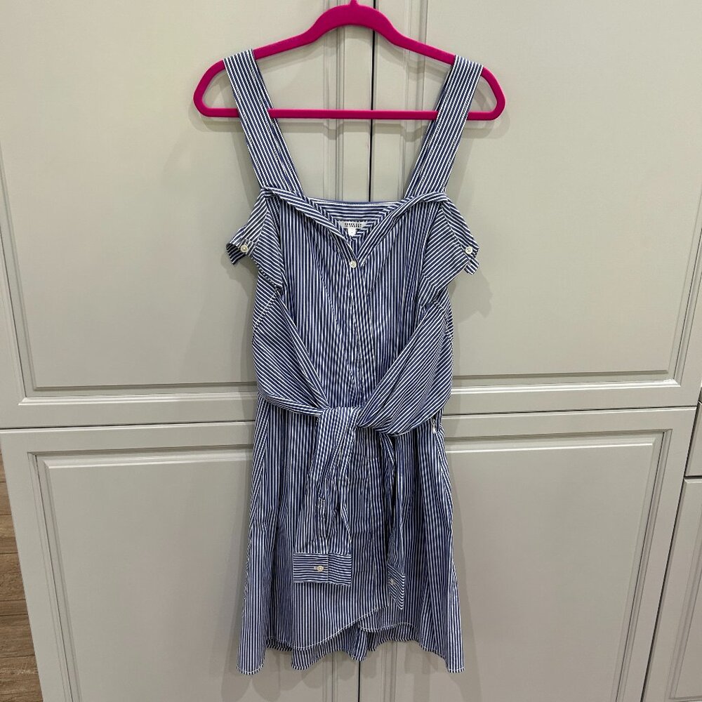 Derek Lam 10 Crosby Sleeveless Tie Front Stripe Dress Sz 6